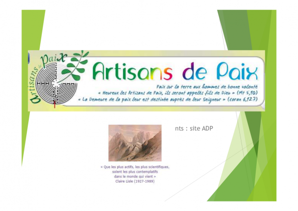 Présentation de Artisans De Paix